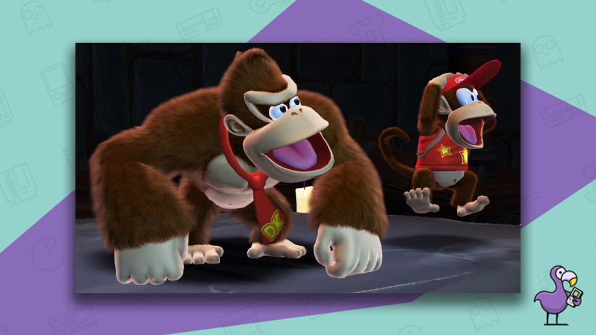 Nuevo juego de Donkey Kong: Donkey y Diddy se ven sorprendidos. 