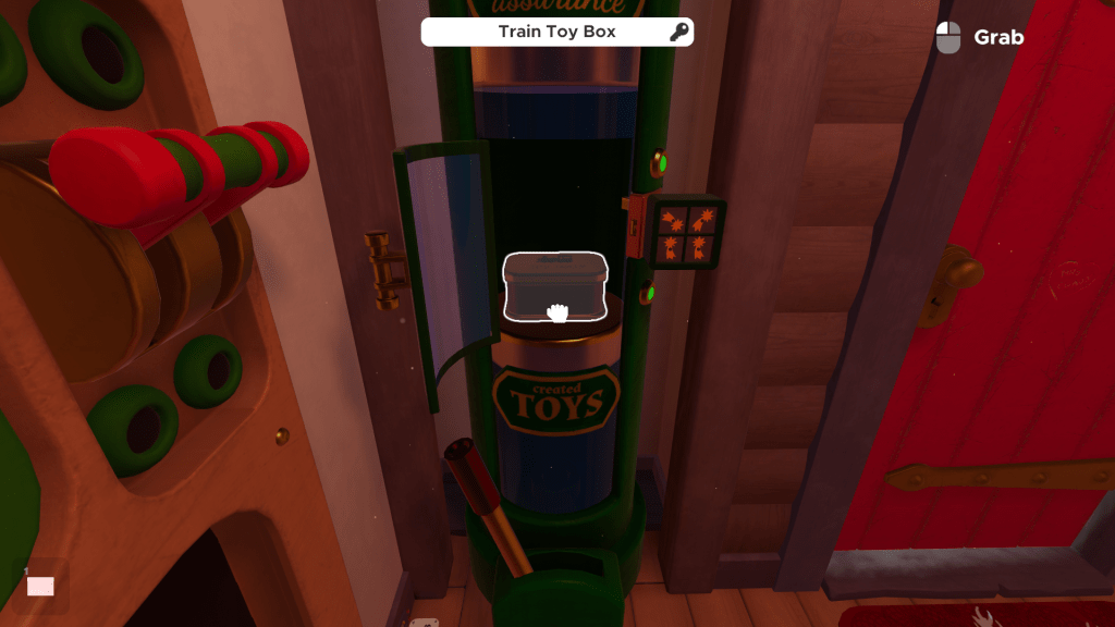 Escape Simulator Taller de Papá Noel Tren Caja de juguetes