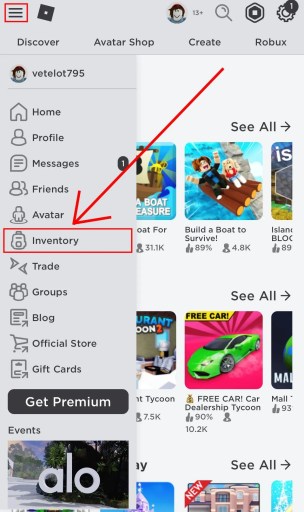 inventario de roblox